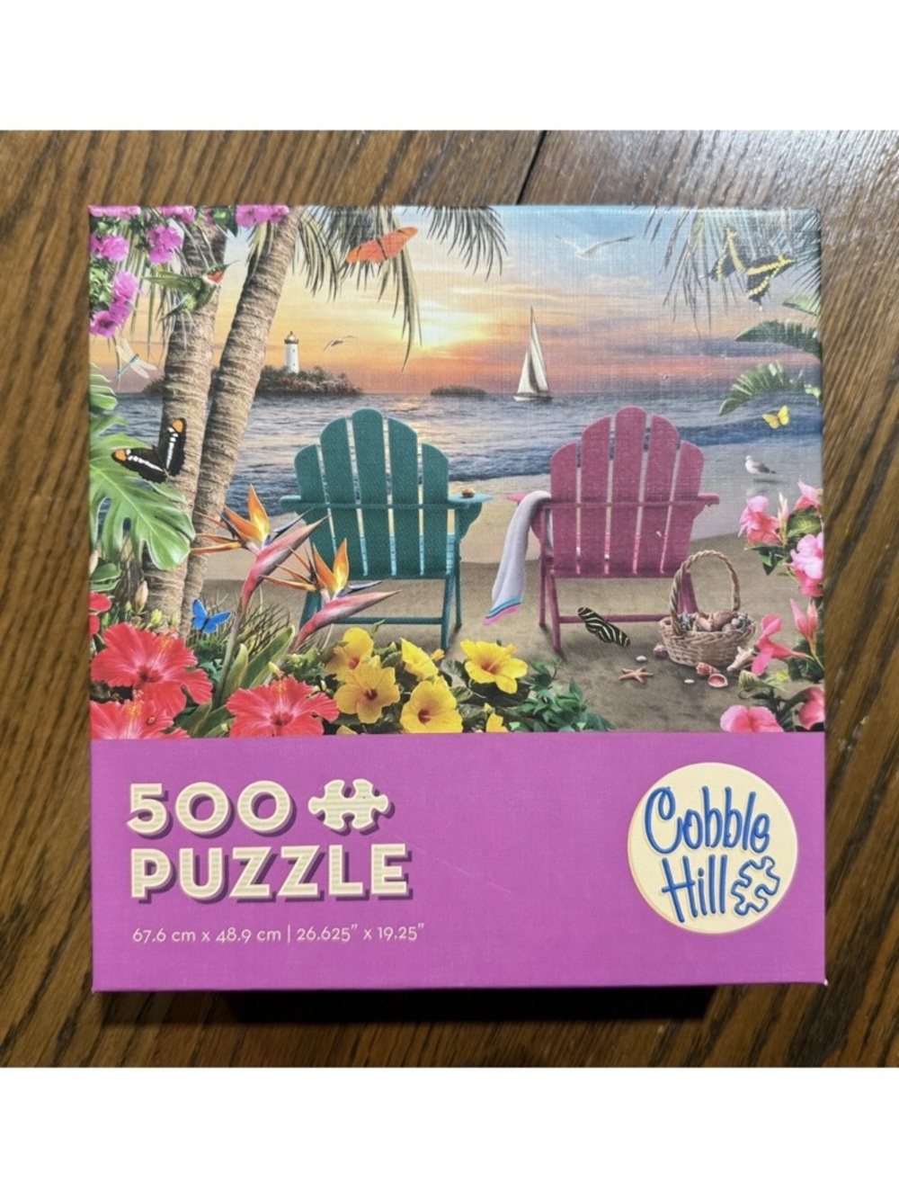 Cobble Hills Island Paradise 500 Piece Jigsaw Puzzle Complete